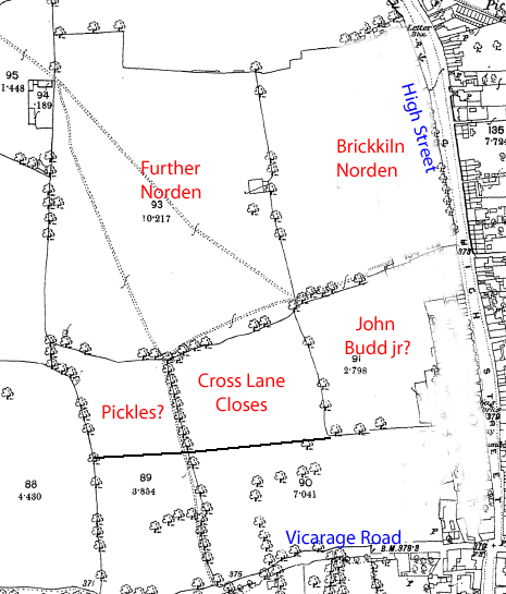 Map of John Budd's land